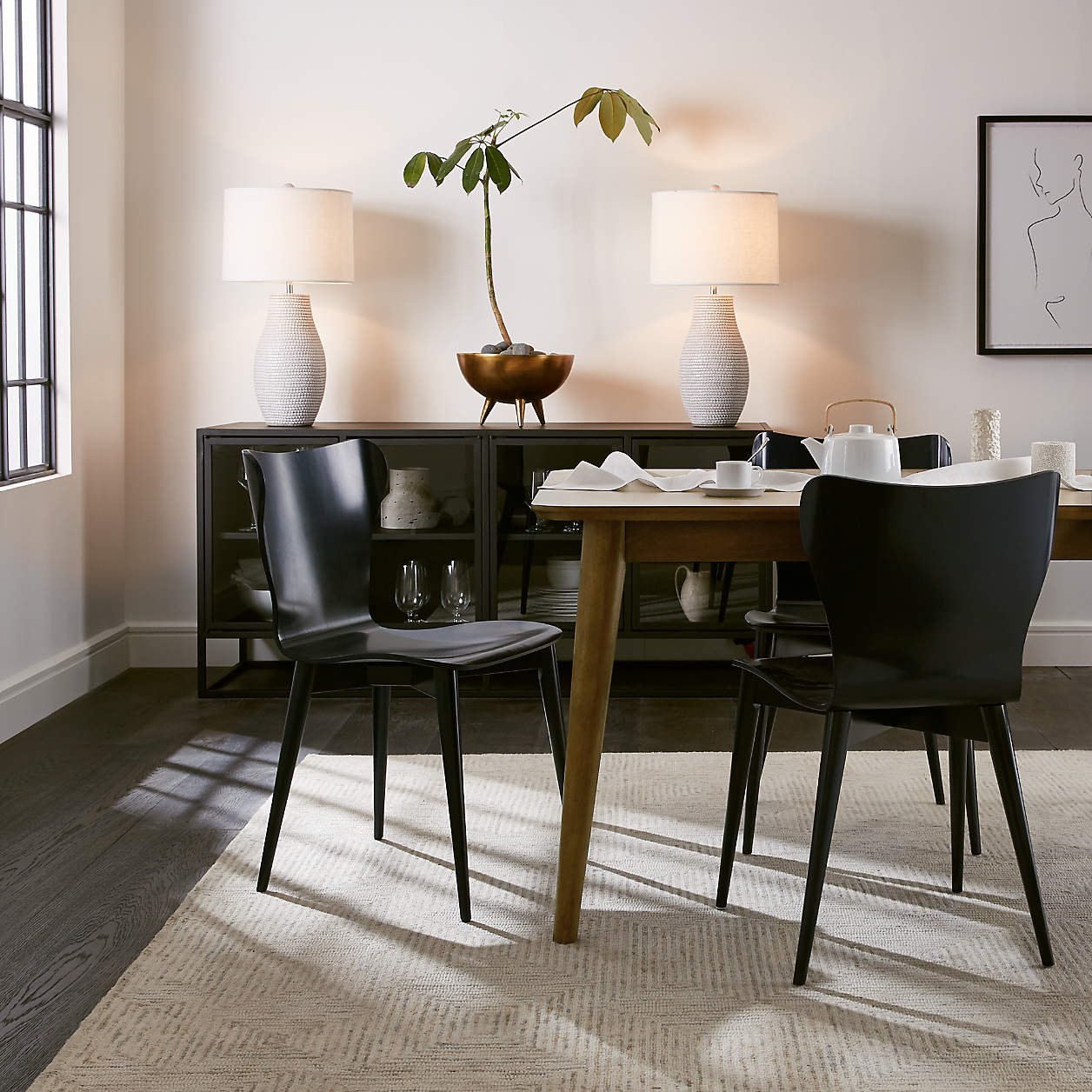 Mid Century Modern Walnut Extendable Dining Table - Tate 78 114 - Perfect for Small Spaces & Dinner Parties