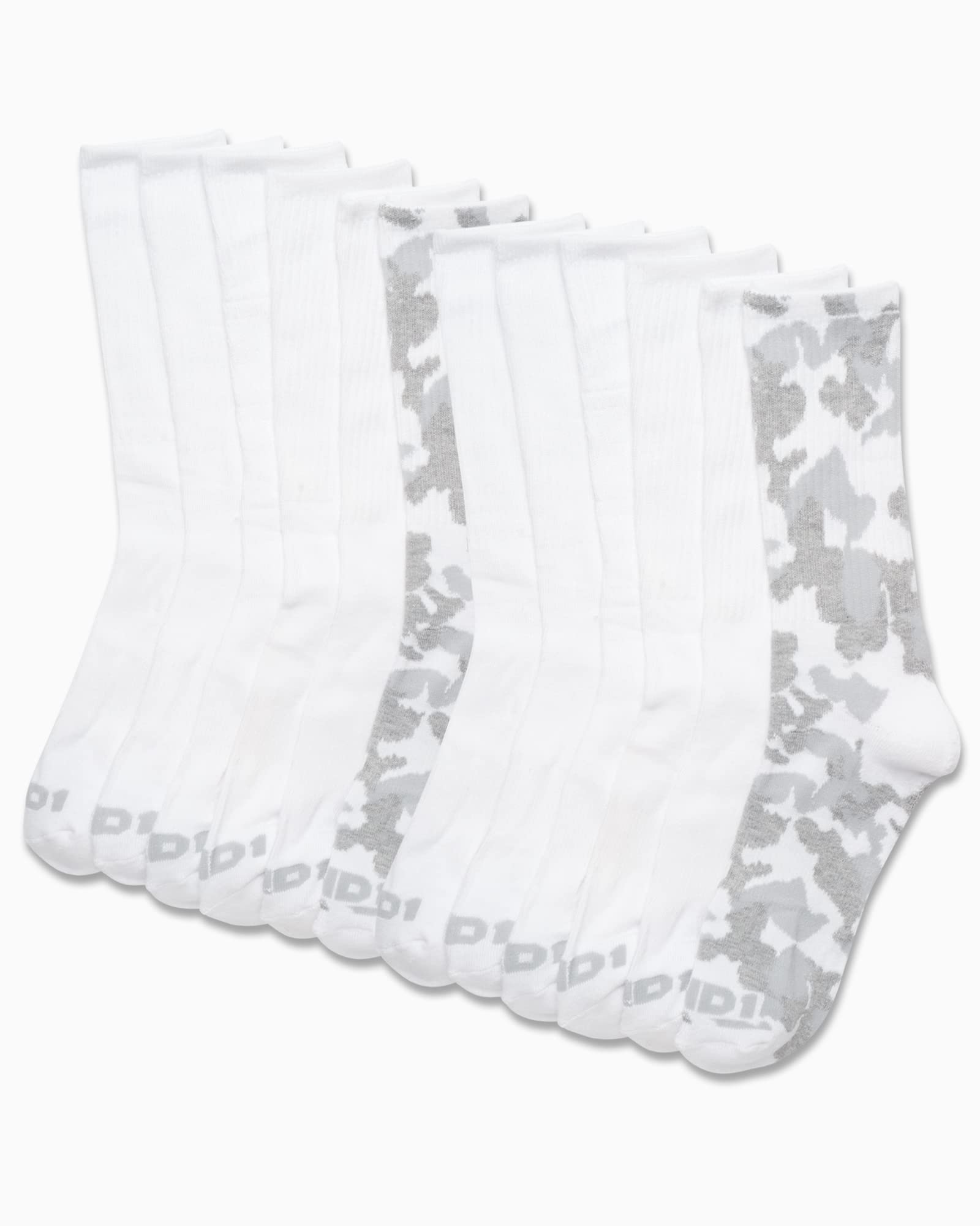 AND1 Men's Performance Cushion Crew Socks 12-Pack - Breathable Athletic Socks for Running, Basketball & Workouts (Sizes 6-12.5) - Comfortable Everyday Sports Socks for Gym, Hiking & Casual Wear