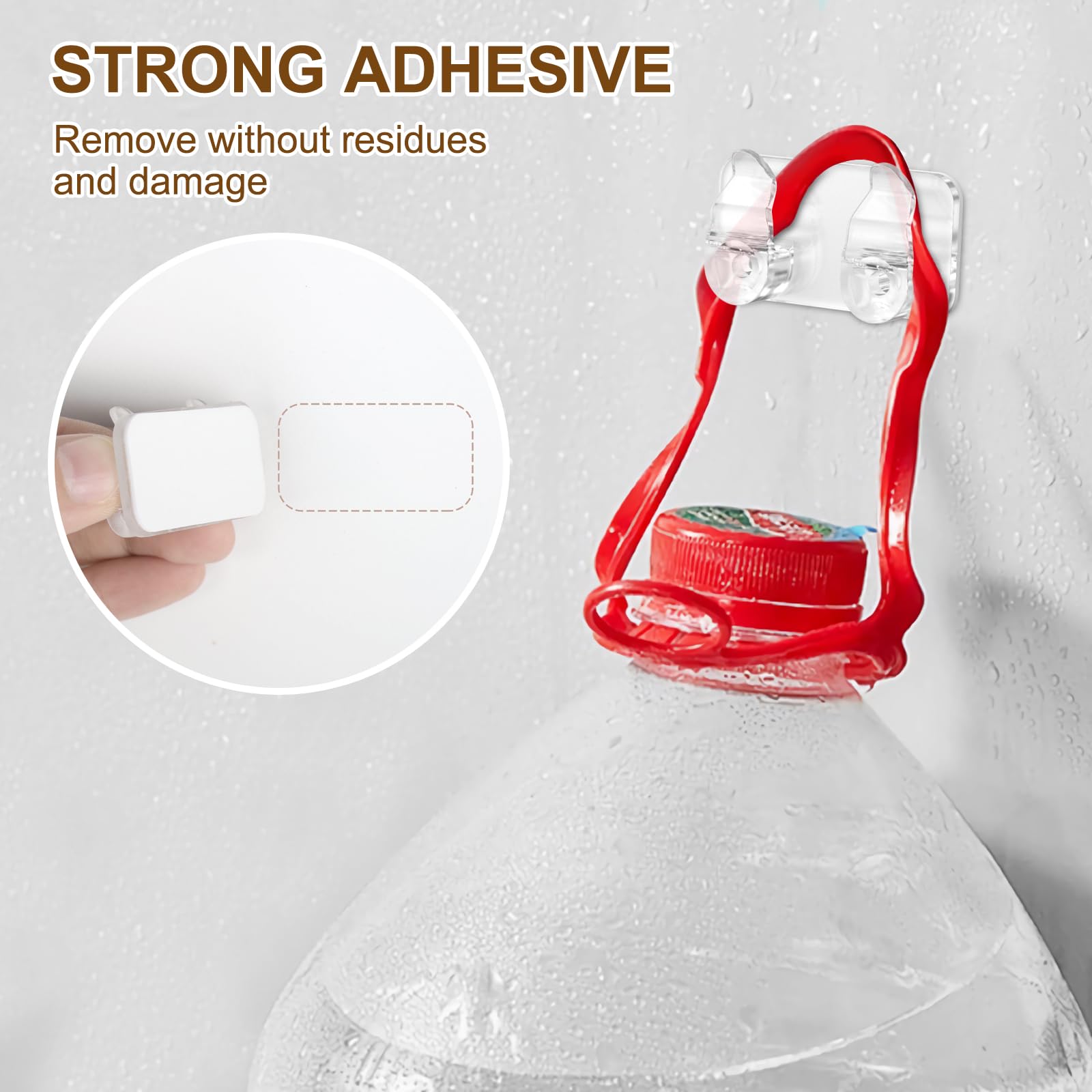 Command Outdoor Light Clips with Adhesive Strips - 50 Pack Clear Wall Clips for Hanging Outdoor Lights, Cables & Fairy Lights - Strong Adhesive Cable Management for Desk, Home & Garden Decor - Perfect for Patio, Christmas & Party Lighting