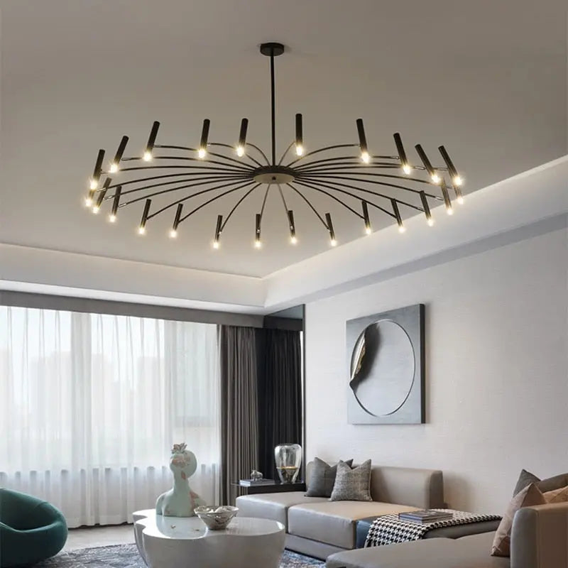 Berny Modern Ceiling Chandelier - 12/18/24 Lights Crystal LED Lighting Fixture for Dining Room, Living Room & Bedroom | Elegant Home Decor Lighting Solution