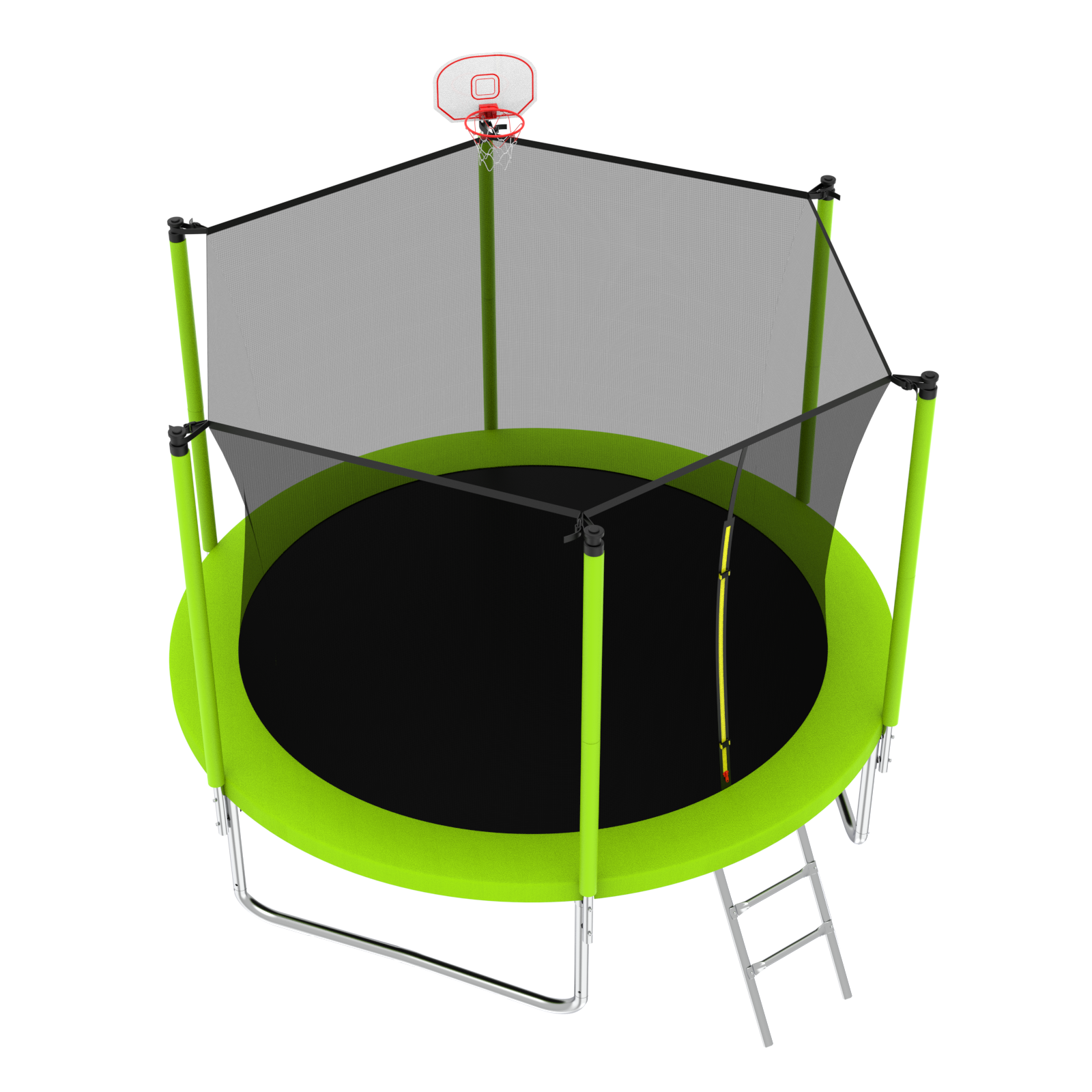 10FT Kids Trampoline with Basketball Hoop & Safety Enclosure - Outdoor Backyard Bouncer with Ladder, ASTM Approved for Safe Jumping Fun - Perfect for Birthday Gifts, Family Playtime and Backyard Activities
