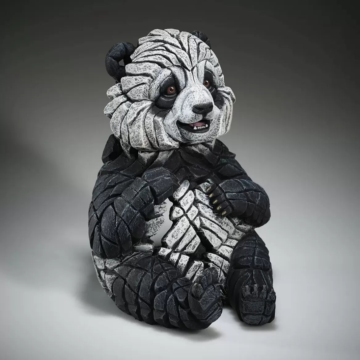 Edge Sculpture Panda Cub - Handmade Wooden Panda Statue for Home Decor, Office Desk & Gift Ideas | Perfect for Asian-Themed Interiors & Zen Spaces