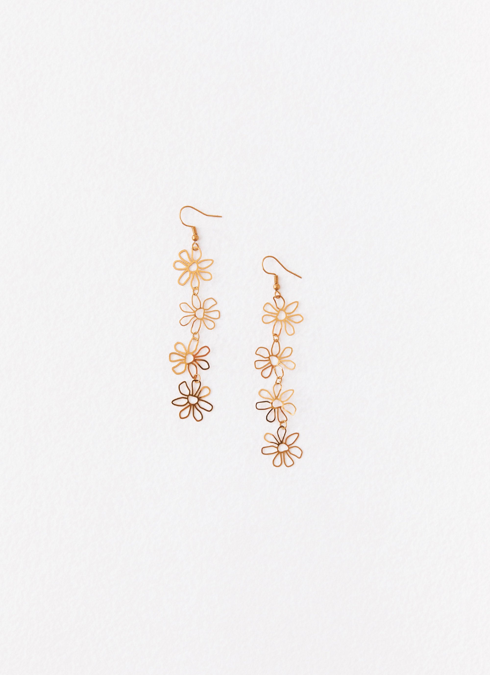 Exquisite Gardenia Flower Earrings in Gold - Perfect for Weddings, Parties & Everyday Elegance