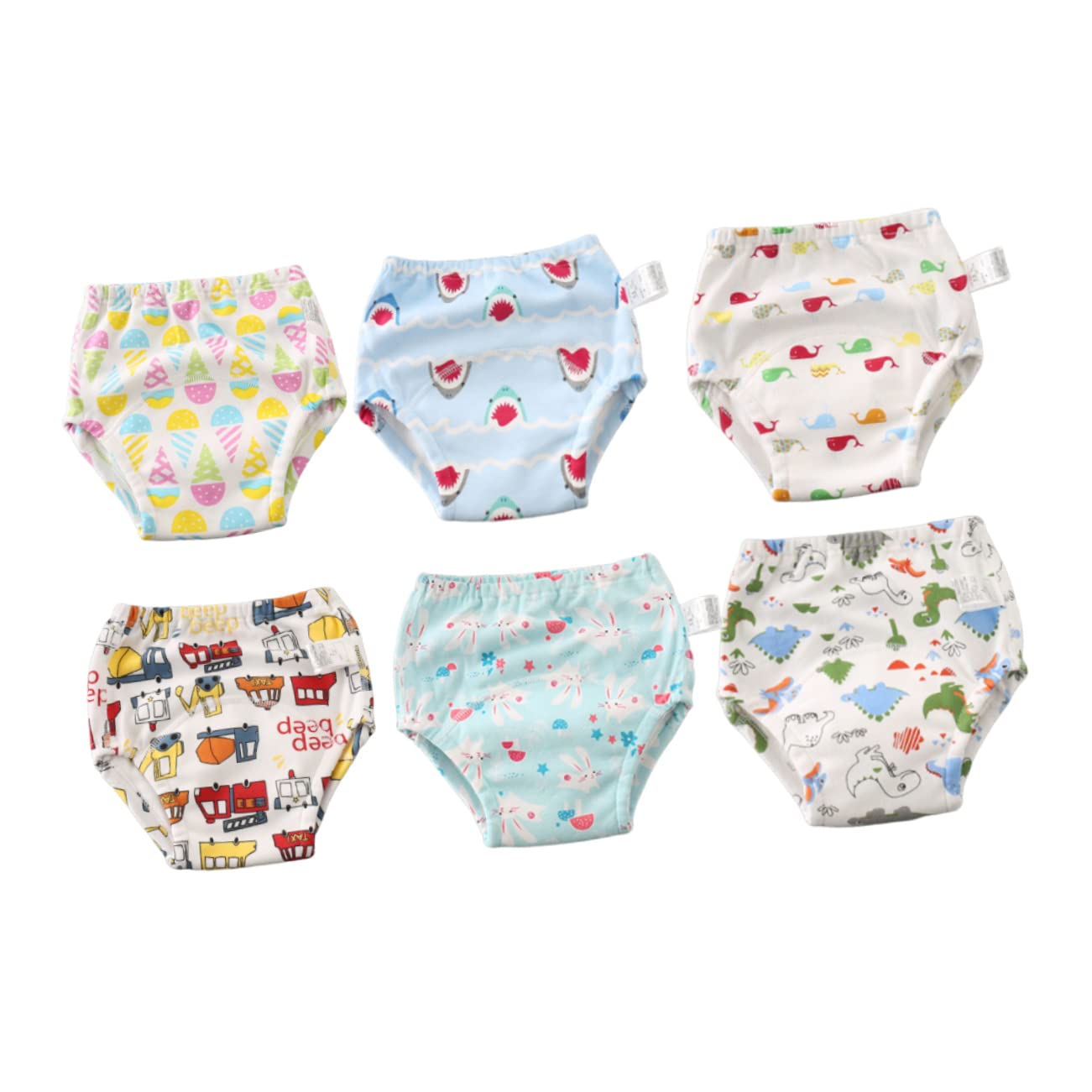Wakauto 18 Pack Reusable Cloth Training Pants for Toddlers - Washable, Breathable, Leak Proof Underwear for Potty Training Boys & Girls | Daytime & Nighttime Use, Daycare, Travel, Home Use