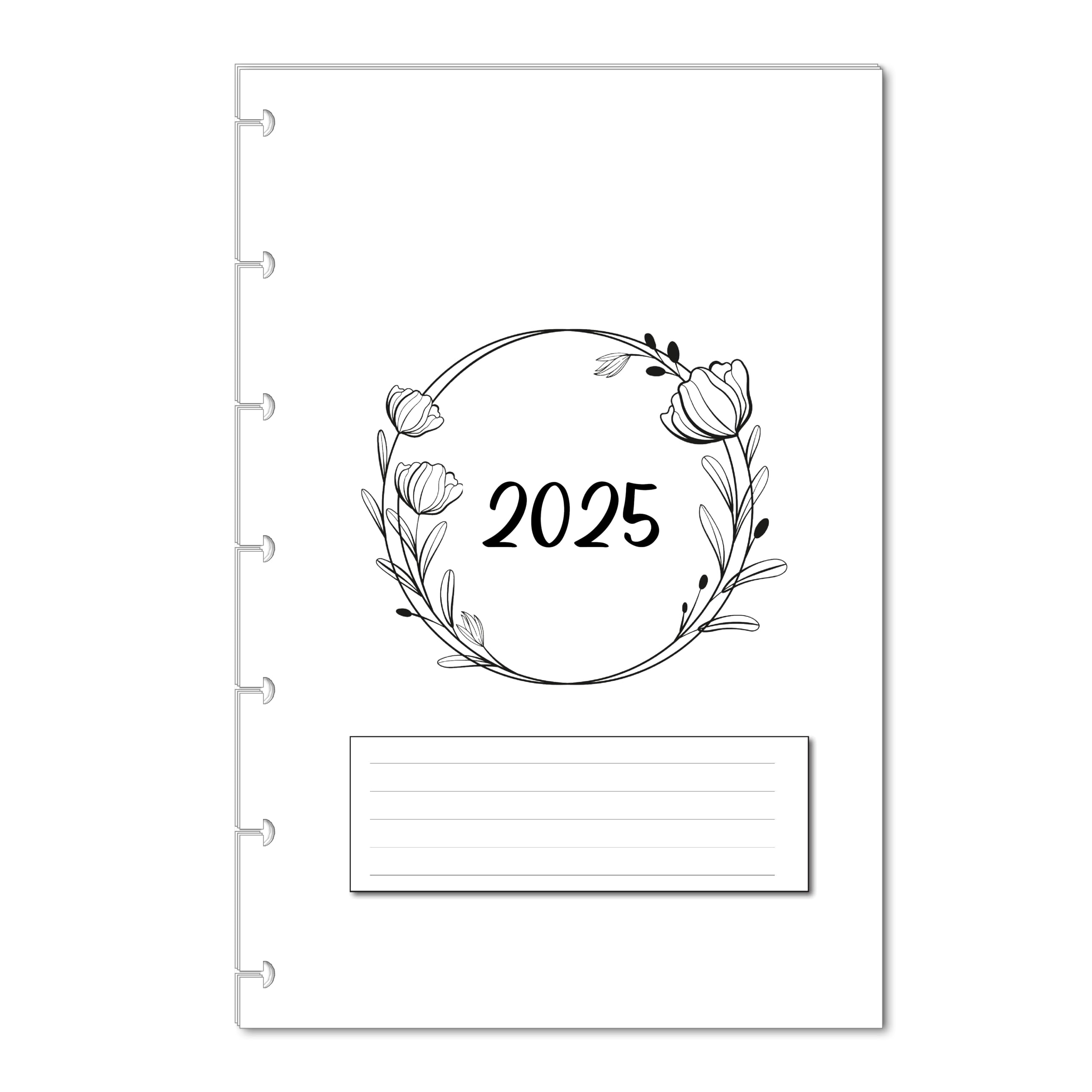 2025 Monthly Planner Refills for 7-Disc Mini Happy Planners & NOTIQ Mini Capsule (S6) - 4.5