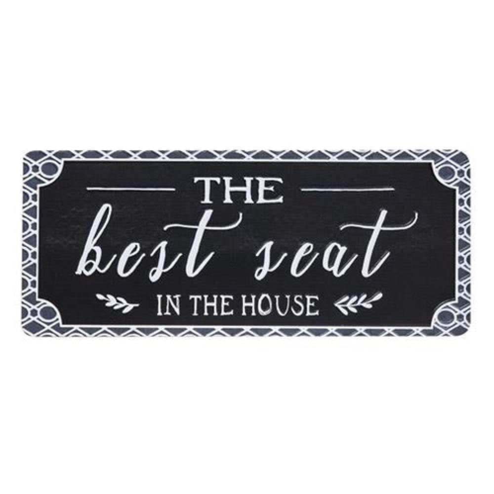 Best Seat in the House Metal Sign - Vintage Style Wall Decor for Man Cave, Bar, Garage & Home Theater - Durable Tin Sign for Sports Fans & Game Room