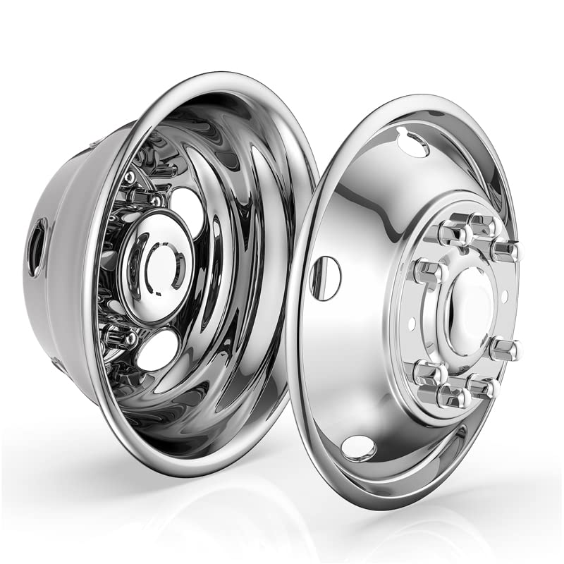 Polished Stainless Steel Dually Wheel Simulator 19.5
