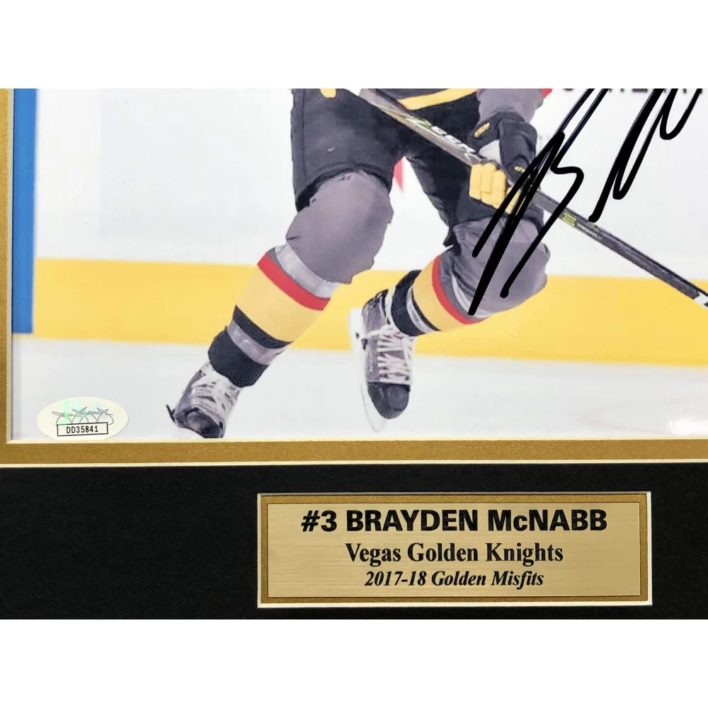 Brayden McNabb Autographed 8x10 Photo Collage with JSA COA - Vegas Golden Knights VGK Memorabilia - Perfect for Collectors, Fans, and Home Decor