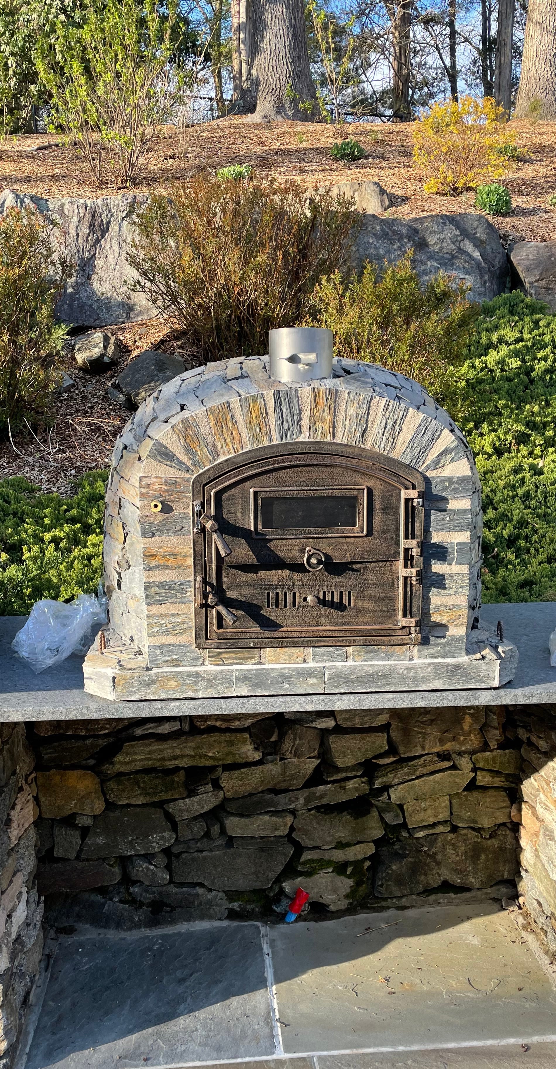 Premium LISBOA STONE FINISH Outdoor Pizza Oven - Authentic Wood Fired Brick Oven for Backyard, Patio & Garden - Perfect for Homemade Pizza, Bread & Italian Cooking