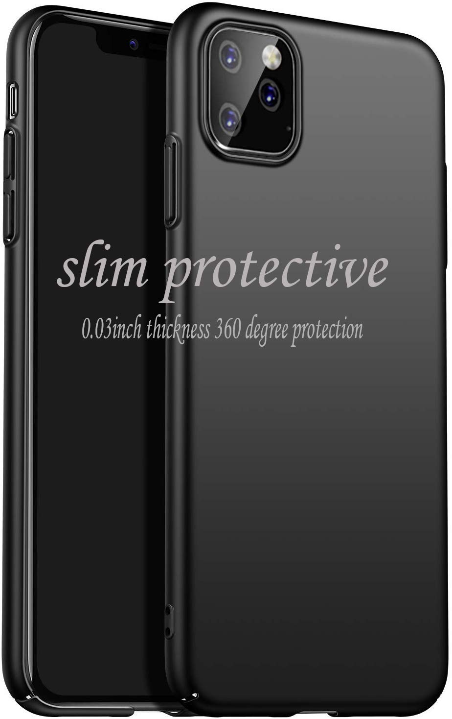**Slim Protective iPhone 11 Case - Premium PC Hard Cover, Shockproof & Scratch-Resistant (Black) - Perfect for Everyday Use, Travel & Outdoor Activities**