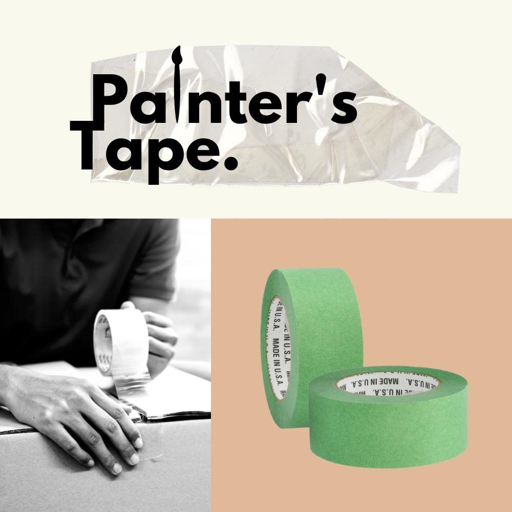 PSBM Green Painters Tape 2 Inch x 60 Yards, 24 Pack Bulk Multipack - Easy Tear Design Masking Tape for Multi-Surface Use (Painting, DIY Projects, Home Improvement, Crafts & Office Use)