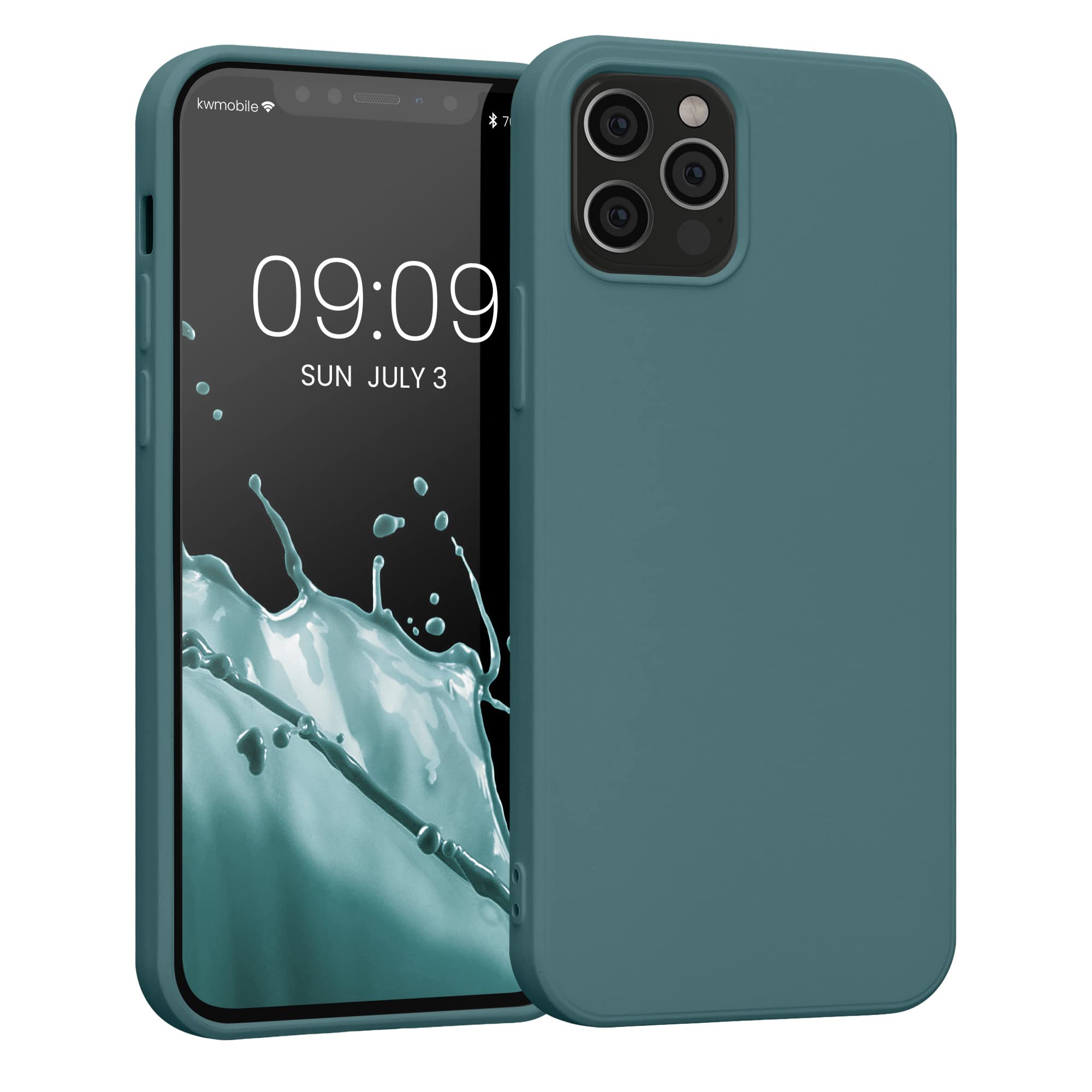 kwmobile Slim Protective TPU Silicone Case for Apple iPhone 12 & iPhone 12 Pro - Shockproof Phone Cover in Arctic Night - Perfect for Everyday Use, Travel & Outdoor Activities