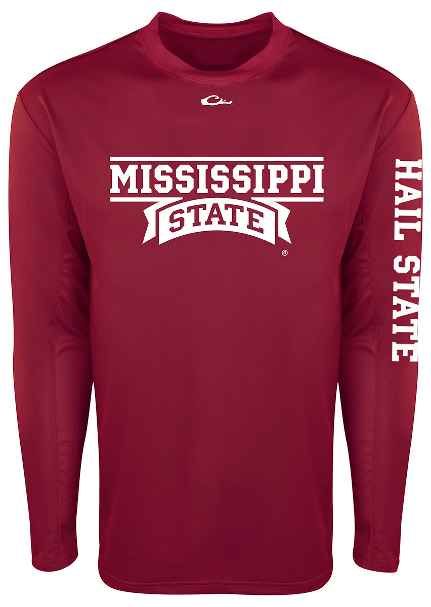 Mississippi State Bulldogs Long Sleeve Performance Shirt - Moisture Wicking, Breathable for Sports & Outdoor Activities - Perfect for Football, Tailgating & Fan Gear