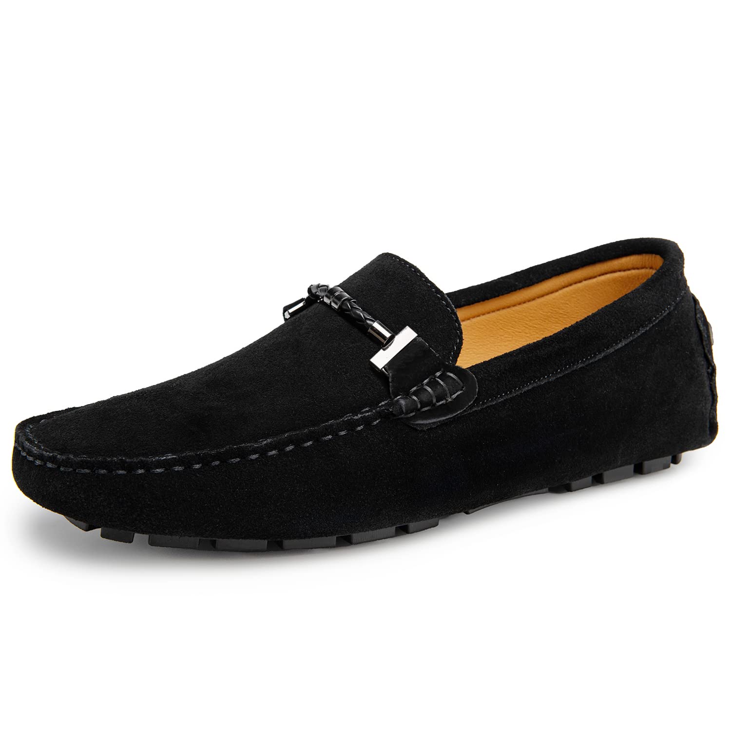 Go Tour Men's Penny Loafers - Classic Slip-On Moccasin Driving Shoes & Boat Shoes for Casual Wear, Office & Travel | Comfortable Leather Flats for Men