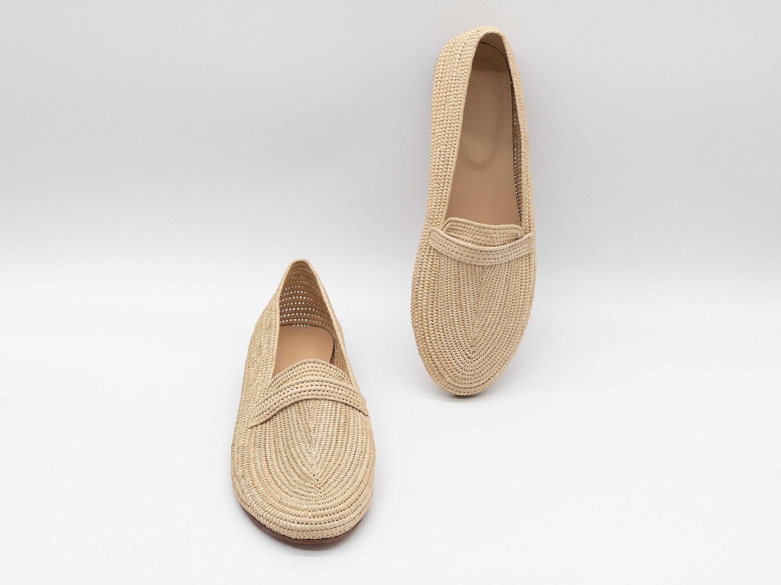 Women's Raffia Shoes – Stylish Moroccan Raffia Moccasins, Loafers & Oxfords for Casual Wear, Beach Outings & Summer Fashion