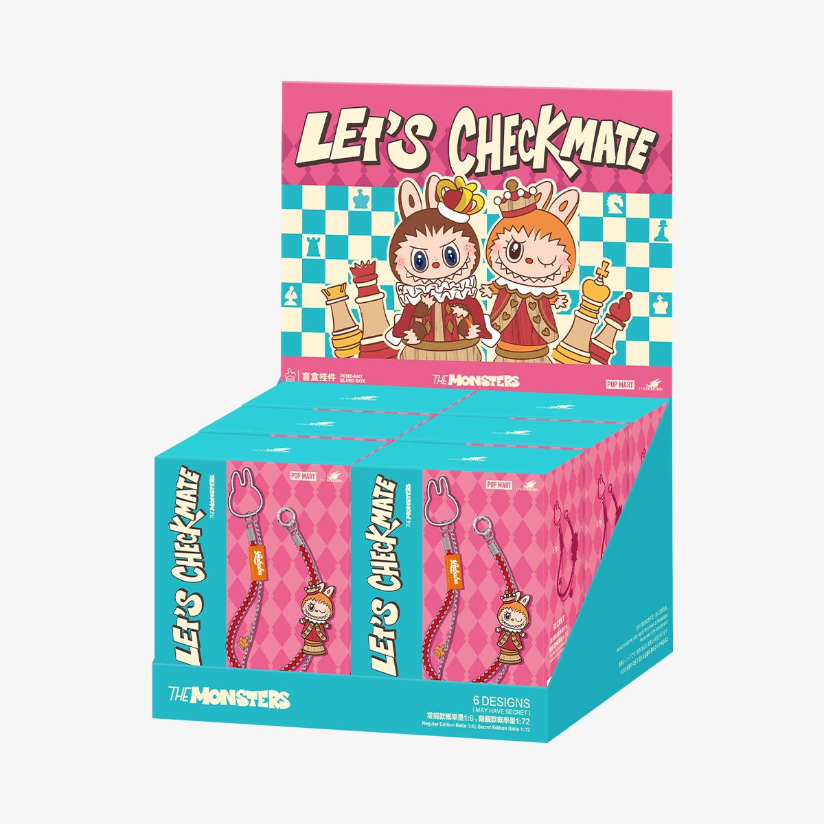 THE MONSTERS Let's Checkmate Series Pendant Blind Box - Cute Chess-Themed Collectible Charms for Kids & Adults - Perfect for Gifts, Party Favors, and Surprise Collectibles
