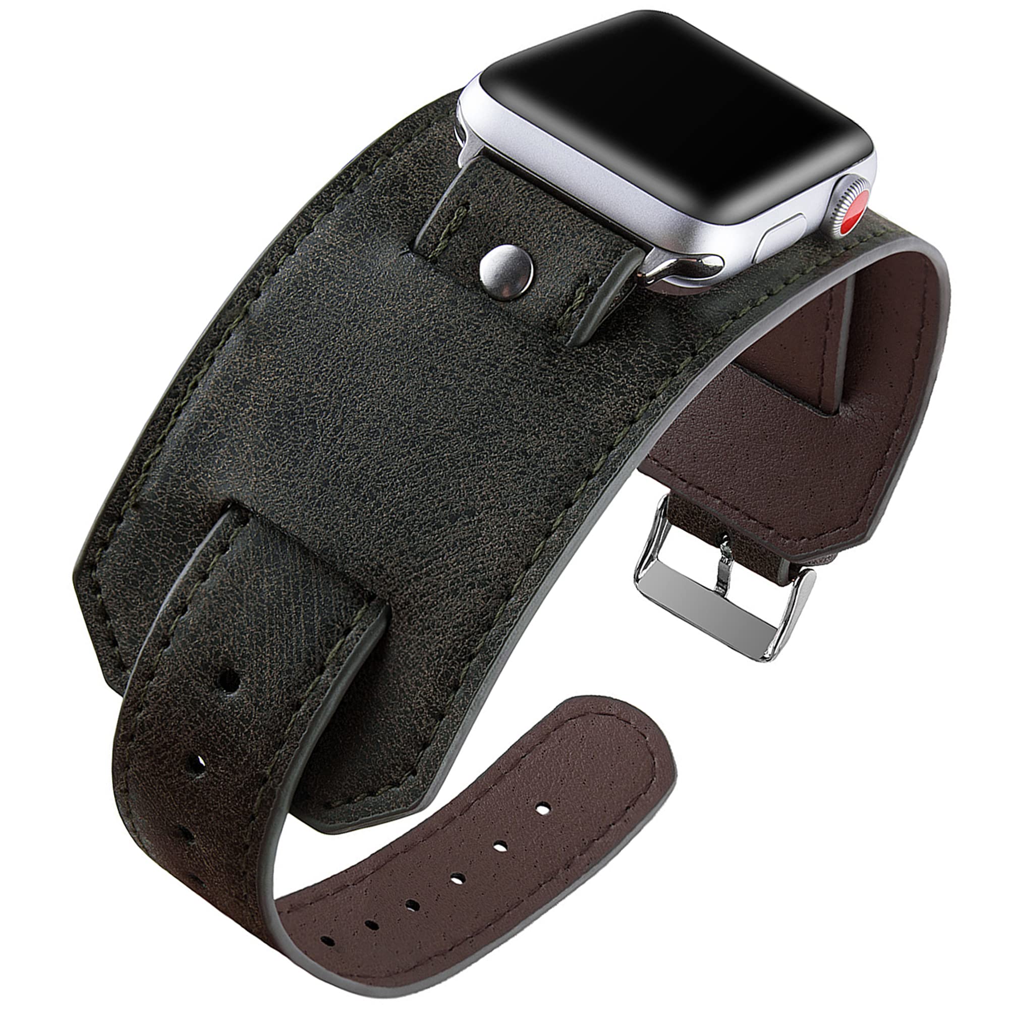 Premium Leather Apple Watch Band Compatible with Ultra/Series 8/7/6/5/4/3/2/SE (38mm-49mm) - Luxury Boho Western Strap for Men & Women - Perfect for Workouts, Outdoor Adventures & Daily Wear