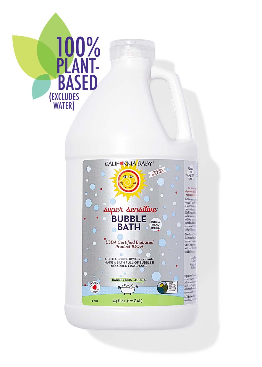 Fragrance-Free Super Sensitive™ Bubble Bath for Sensitive Skin - 64oz Half Gallon - Gentle Hypoallergenic Bath Solution for Kids & Adults - Perfect for Relaxation and Eczema Relief