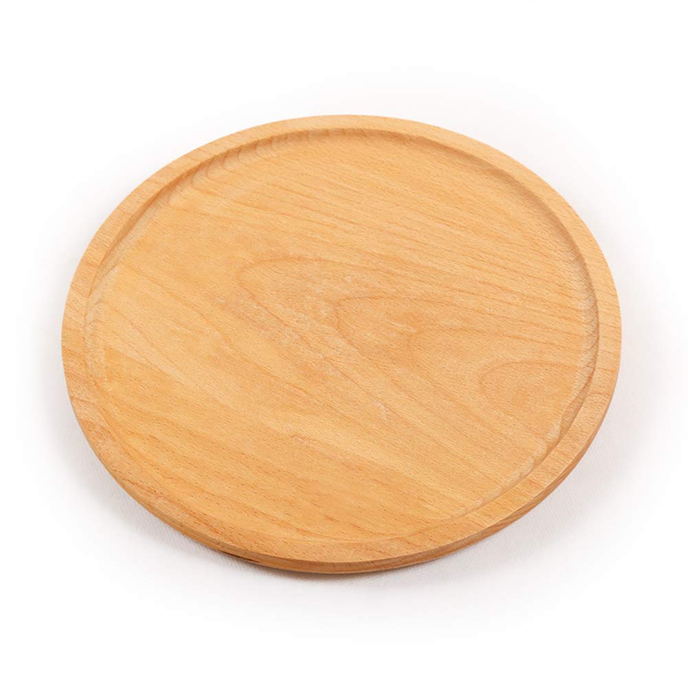 4 Pack 4.4 Inch Round Bamboo Plant Saucers - Natural Wood Pot Trays for Indoor Plants, Flower Pots, Succulents - Perfect Drainage Base for Home Decor, Kitchen, Balcony & Garden Use