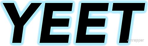 LA STICKERS Yeet - Premium Vinyl Decal Stickers for Cars, Trucks, Laptops, Walls & Windows - Waterproof & Durable Graphic Stickers for Vehicles, Home & Office Decor