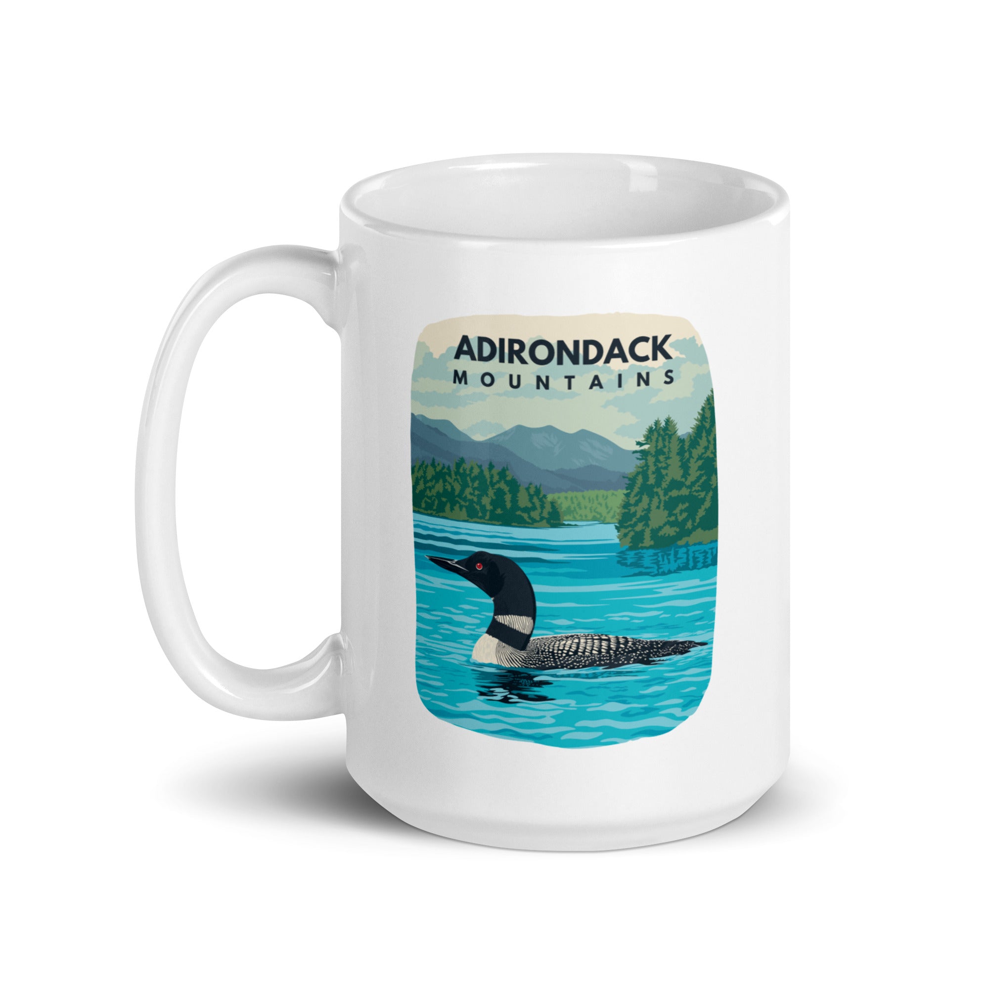 Premium Ceramic Coffee Mug with Unique Loon Design - Perfect for Hot & Cold Beverages, Ideal for Home, Office, or Camping Use