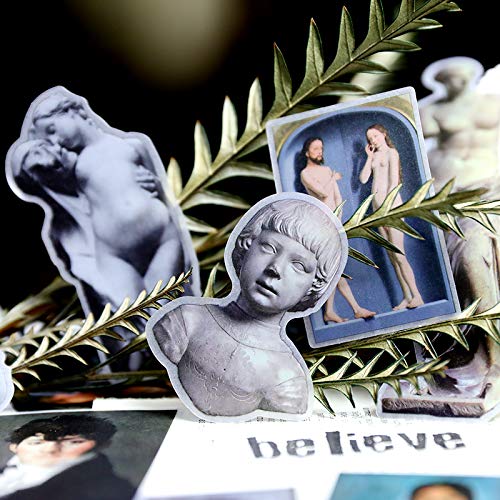 Doraking 60PCS DIY Transparent Sulfuric Paper Stickers for Scrapbooking, Junk Journaling, Bullet Journal & Card Making - Acid-Free Museum-Quality Decorative Stickers for Craft Projects