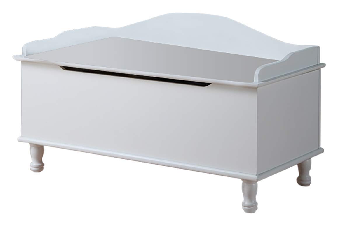Kings Brand Furniture - Applegate Storage Bench Toy Chest, White - Perfect for Kids' Room, Nursery, and Playroom Organization
