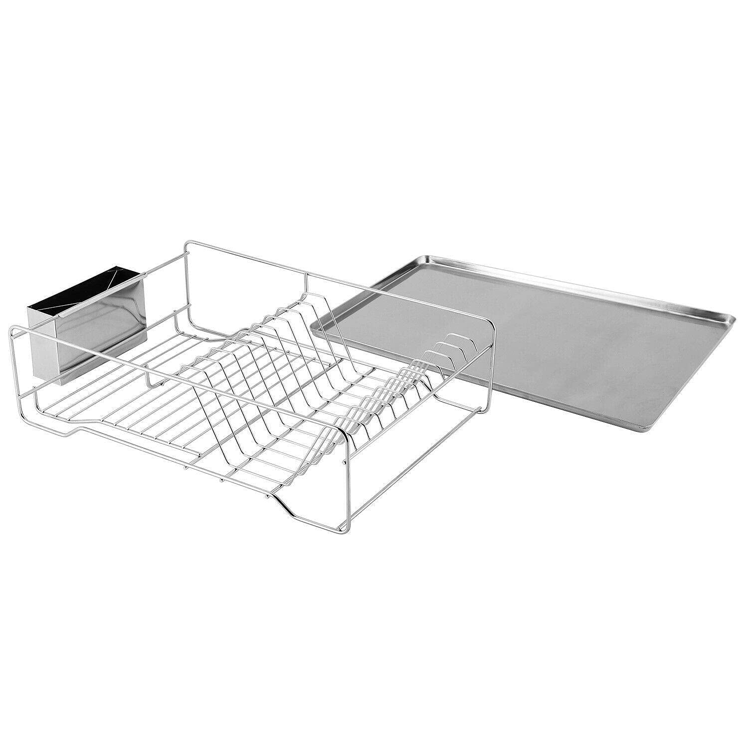 PayonTY 1-Tier Dish Drying Rack - Space Saving Kitchen Utensil Holder & Drainer | Over The Sink Organizer for Plates, Cups & Cutlery | Perfect for Small Kitchens, Apartments & RVs