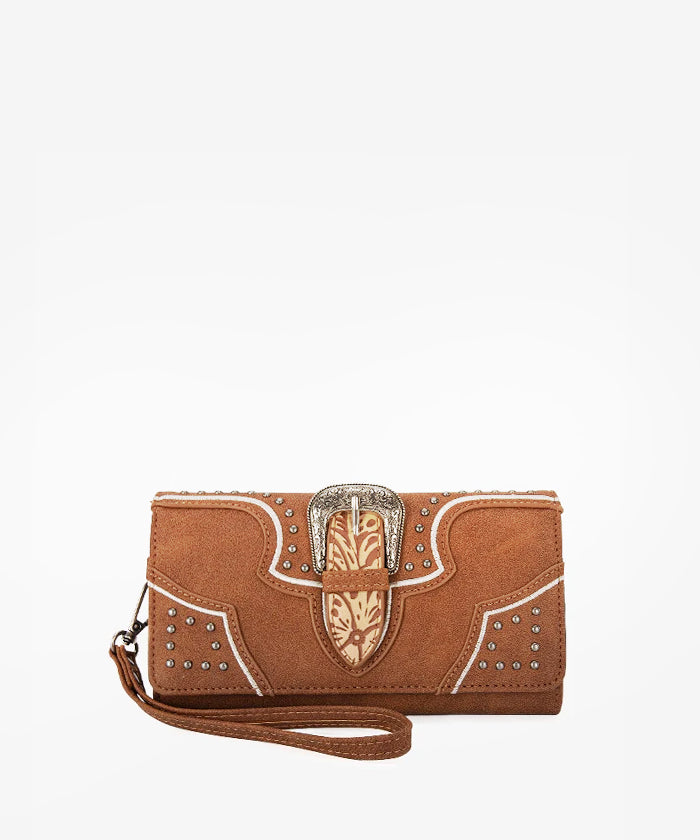 Montana West Stylish Buckle Wristlet Clutch - Fashionable Crossbody Wallet for Women | Perfect for Parties, Shopping & Everyday Use