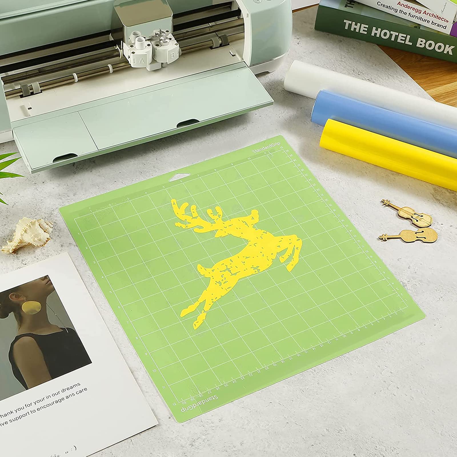 12x12 Inch Self-Healing Cutting Mat 10-Pack - Compatible with Cricut Maker, Explore Air Series - Multi-Surface Adhesive Craft Mats for Vinyl, Paper, Fabric - Perfect for DIY Projects, Scrapbooking & Crafting Accessories