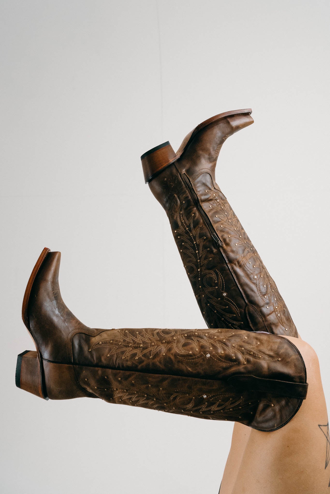 Paulina Women's Tall Wide Calf Cowgirl Boots - Comfortable Snip Toe Western Riding Boots for Country Dancing, Rodeo & Outdoor Activities