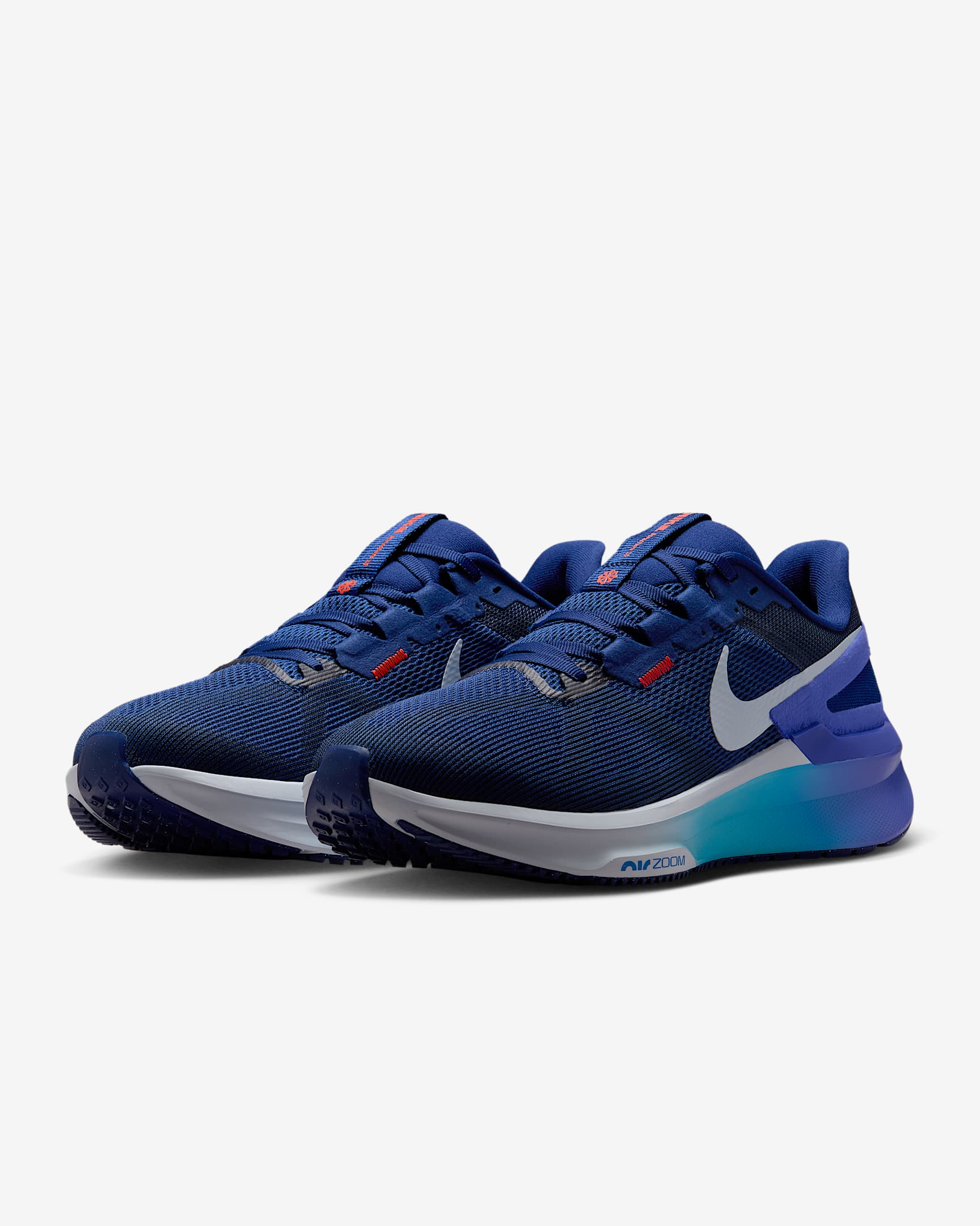 Nike Air Zoom Structure 25 Running Shoes for Men - D Width - Football Grey/Blue Void Ghost - Lightweight Cushioned Support for Training & Road Running