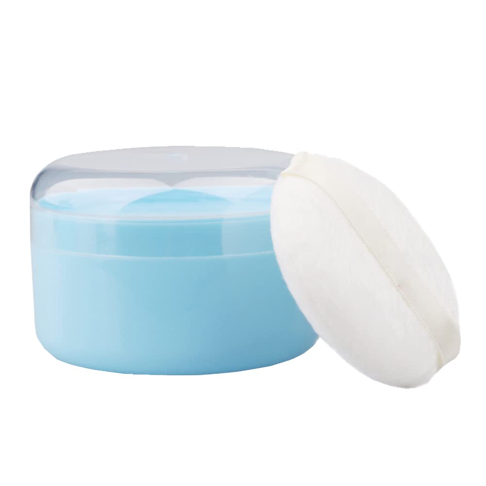 UUYYEO Refillable Plastic Body Powder Dispenser - Travel Bath Powder Case with Puff Sifter, Empty Powder Container for Baby & Adult Use | Perfect for Travel, Gym, and Post-Shower Care