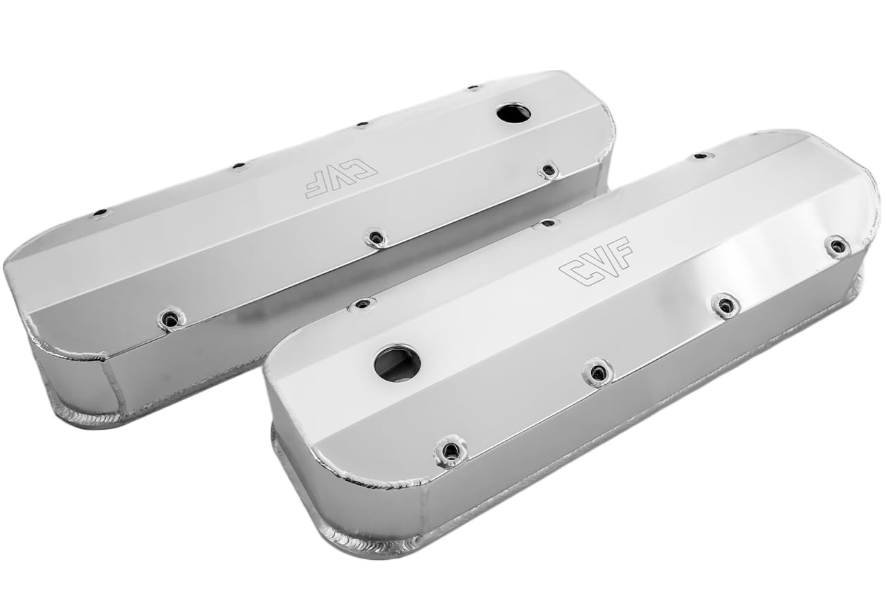 High Performance Big Block Chevy Tall Fabricated Aluminum Valve Covers - Compatible with Chevy 454 396 427 Engines - Perfect for Muscle Car Restoration & Hot Rod Builds