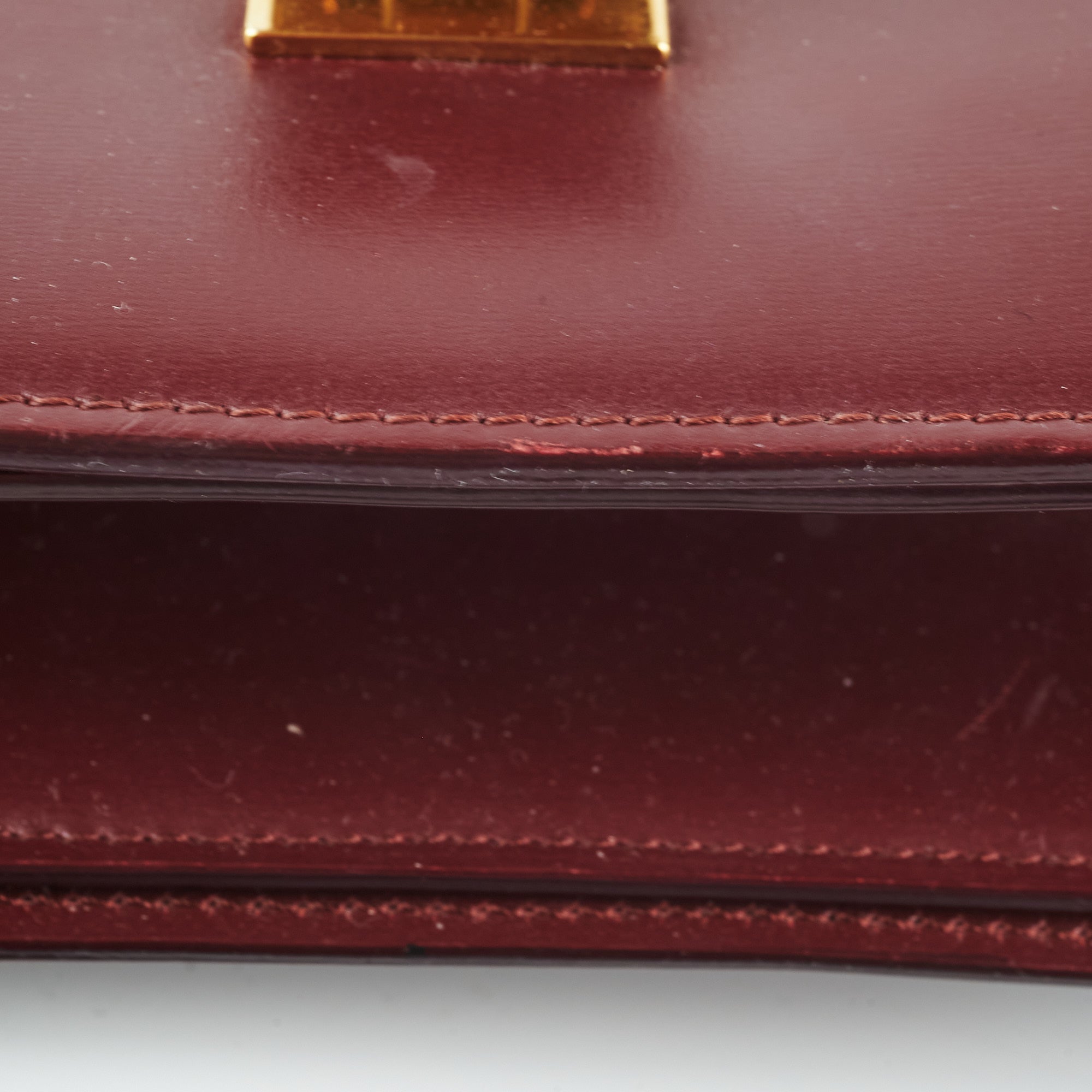 Celine Box Medium Burgundy Leather Crossbody Bag - Luxury Designer Handbag for Women | Perfect for Work, Travel & Evening Events