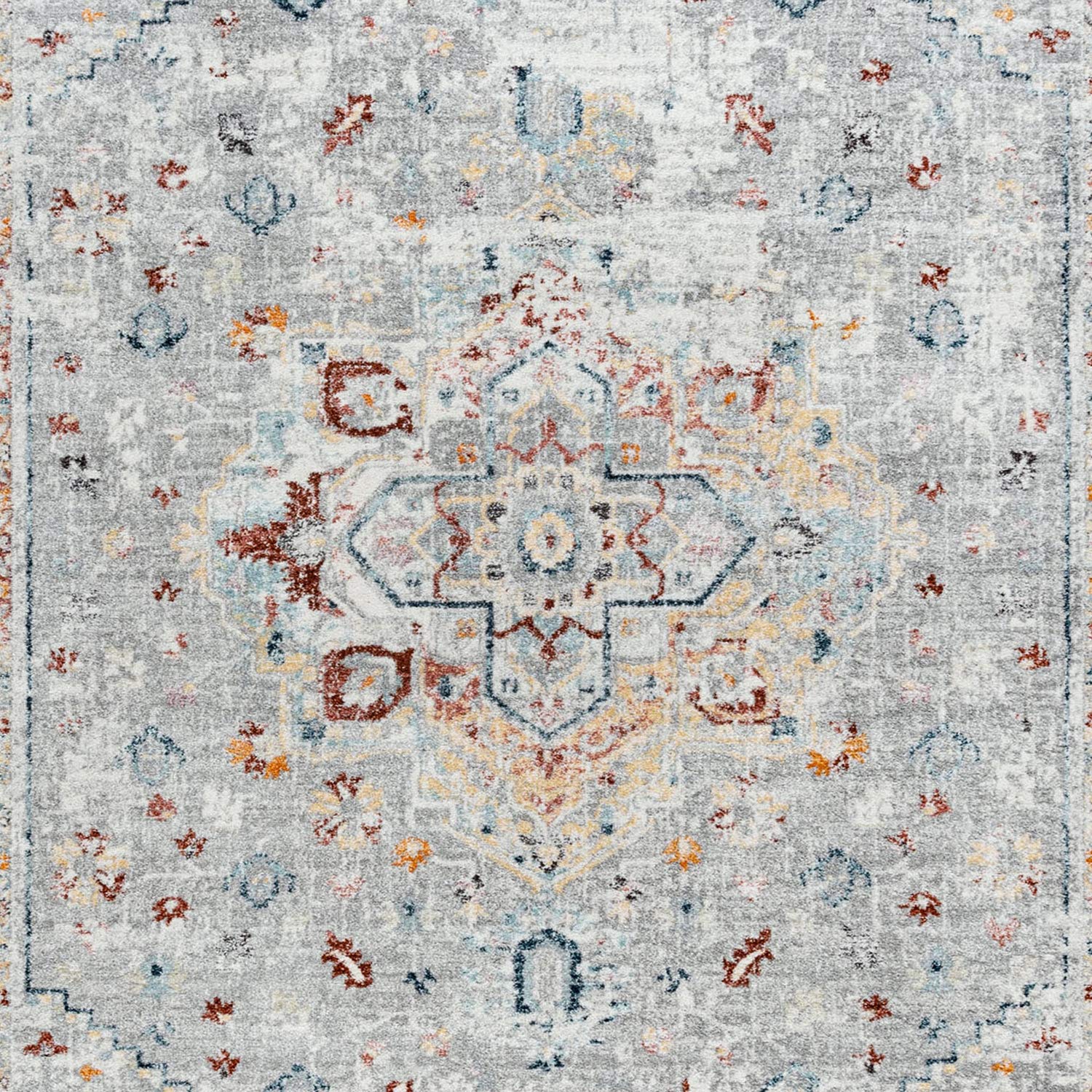5x7 Oval Rug - Traditional Large Area Rugs for Living Room, Dining Room, Bedroom, Entryway & Kitchen | Silver 5'3