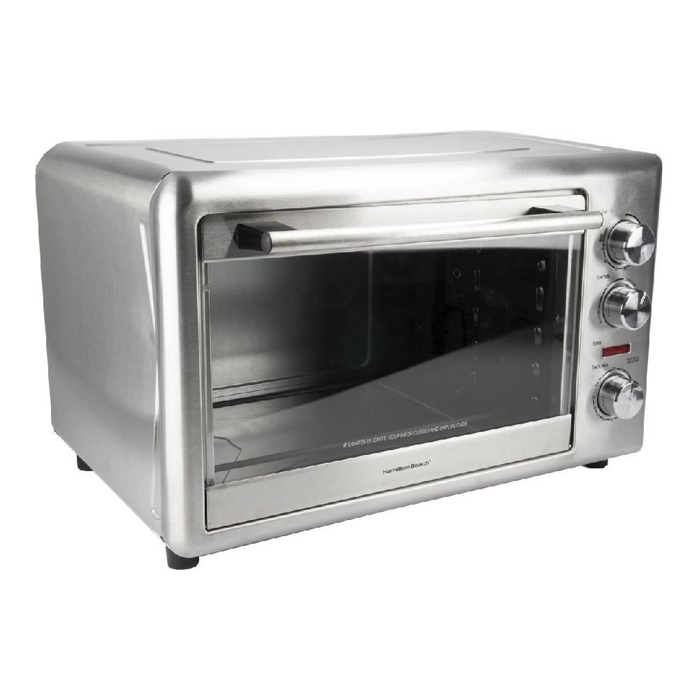 Hamilton Beach 31103A 6-Slice Convection Countertop Oven with Rotisserie - Stainless Steel Finish for Baking, Roasting & Broiling - Perfect for Small Kitchens & Dorm Rooms