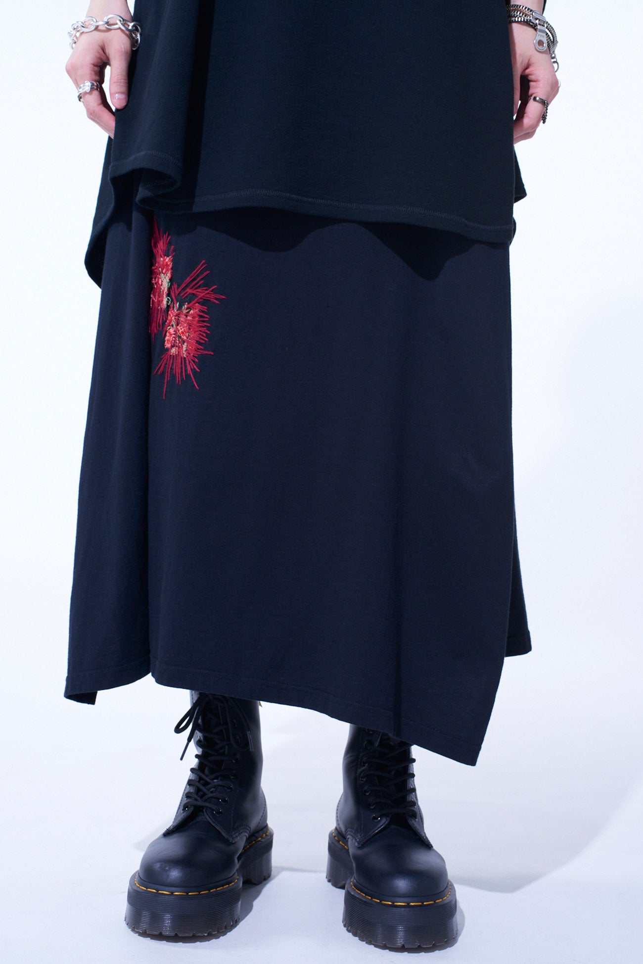 Classic Jersey Tyrolean Embroidery Wrap Skirt - Stylish & Comfortable Women's Fashion for Casual Outings & Festivals