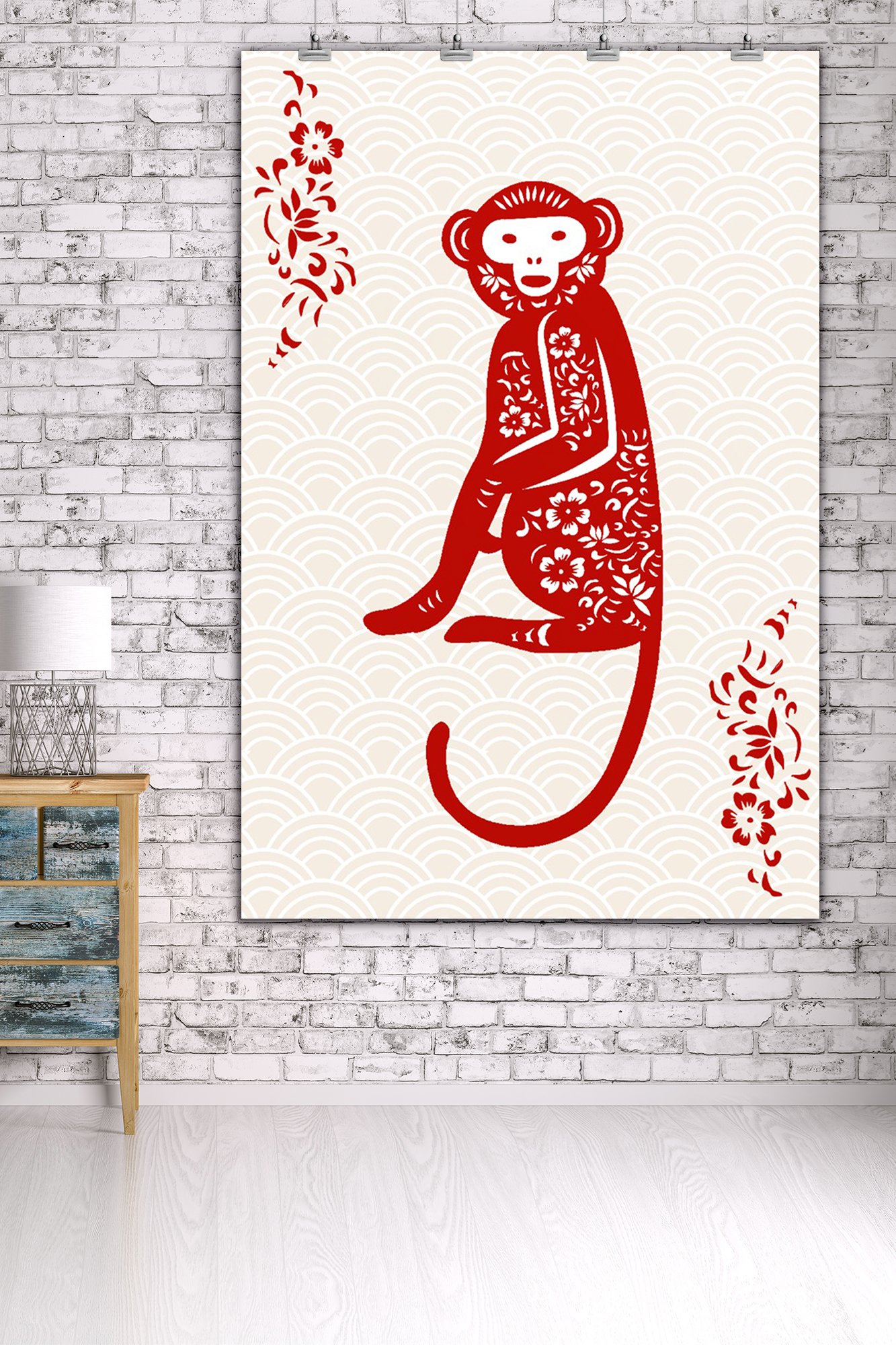 Monkey Silhouette Travel Poster - 36x54 Giclee Gallery Print for Wall Decor | Jungle Theme Home & Office Art, Perfect for Animal Lovers & Adventure Decor