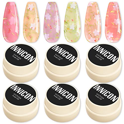 6 Pcs Flower Gel