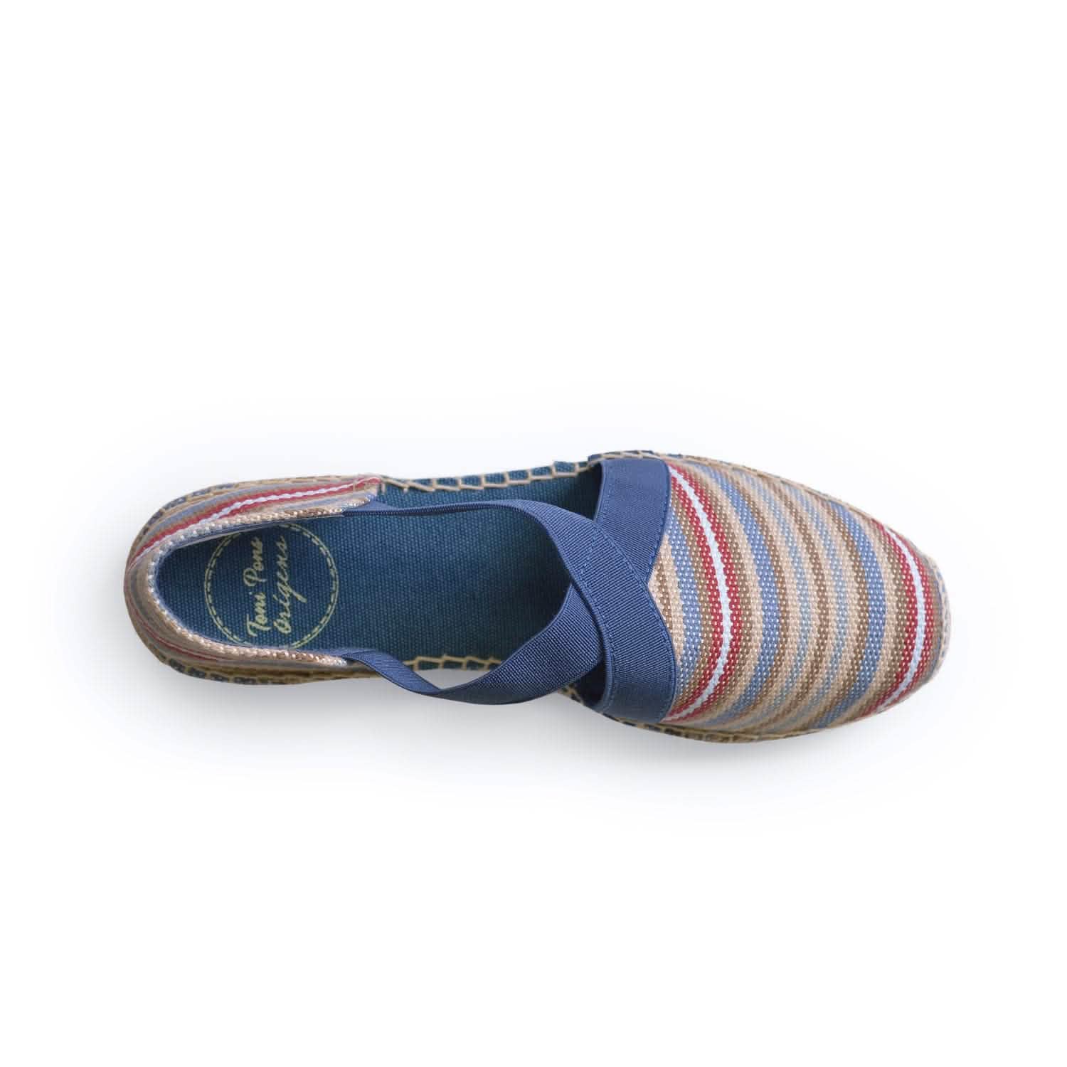 Vegan Striped Cotton Blend Flat Espadrilles for Women - Comfortable Summer Casual Shoes for Beach, Travel & Everyday Wear - Estartit