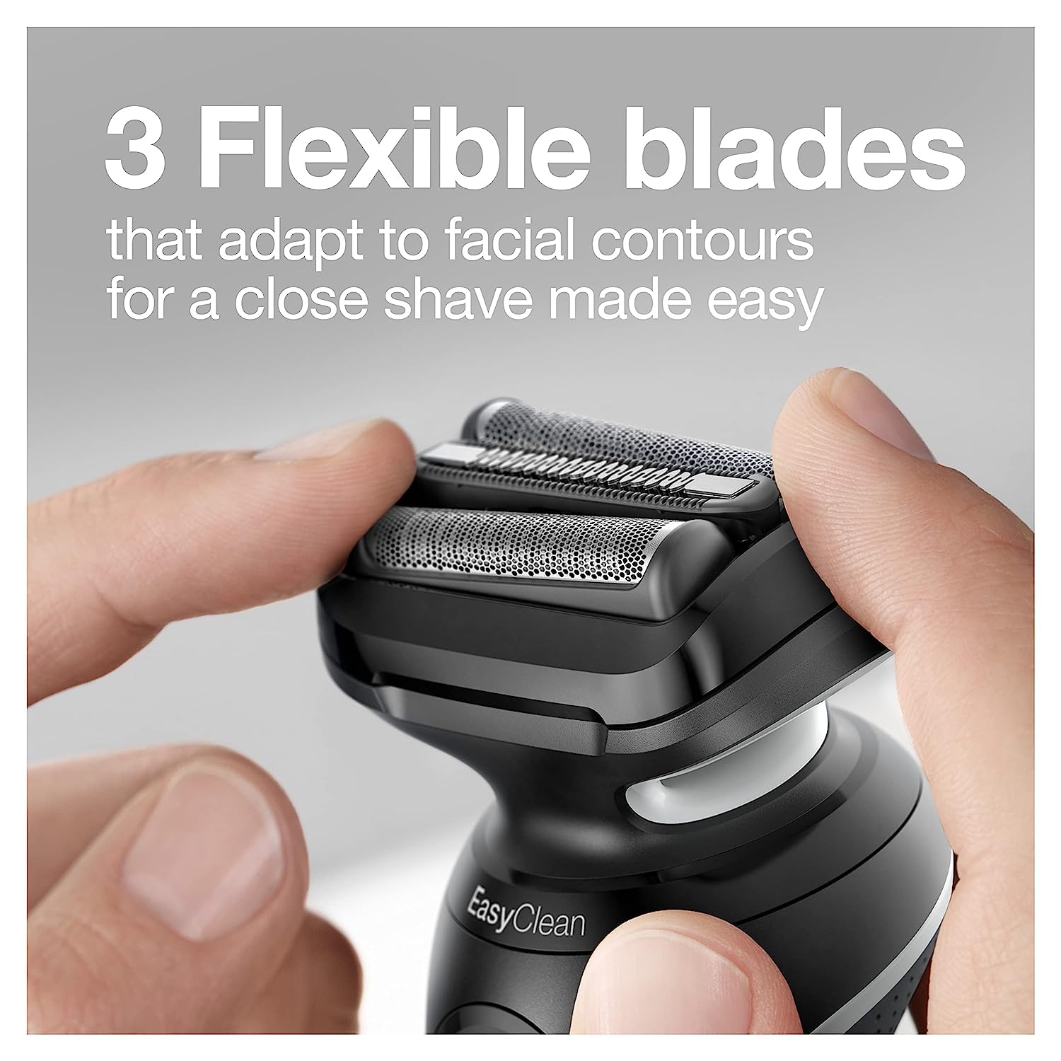 Braun Series 5 5050cs Electric Razor for Men - Waterproof Foil Shaver with Beard Trimmer & Body Groomer - Wet & Dry Rechargeable Shaver with Charging Stand (Blue) - Perfect for Travel, Gym & Daily Grooming Routine