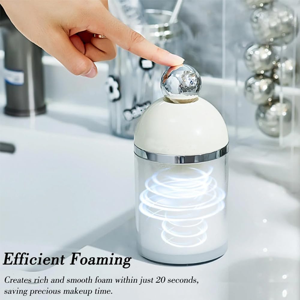 Electric Foam Facial Cleanser & Soap Dispenser - Rechargeable Foam Maker for Face Wash, Shampoo & Skincare | Portable Bubble Machine for Rich Lather | Perfect for Travel, Home & Spa Use