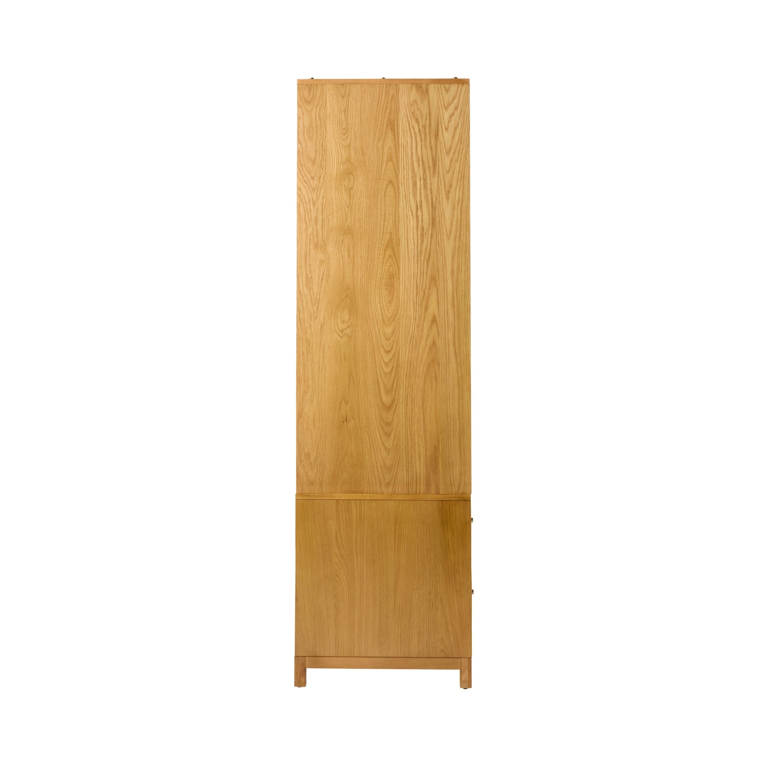 Avalon 2-Drawer Wardrobe Cabinet in Light Oak Finish - Perfect for Bedroom, Closet & Home Organization Storage
