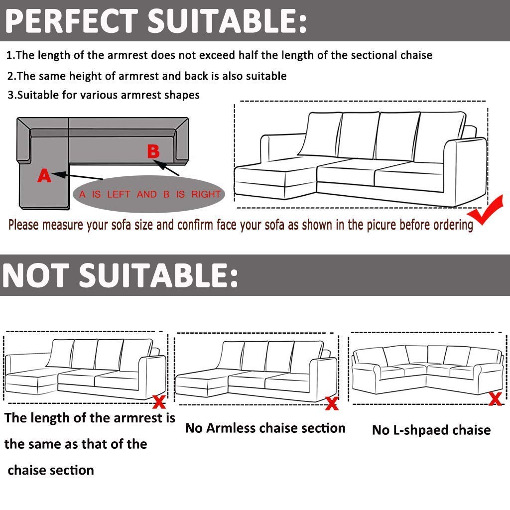 Anti-Wrinkle Velvet Sectional Sofa Slipcover - Thick Plush Suede L-Shaped Couch Cover - Stretchable Furniture Protector for XXL Sofas (Dark Green) - Perfect for Living Room, Family Room & Home Theater Seating Protection