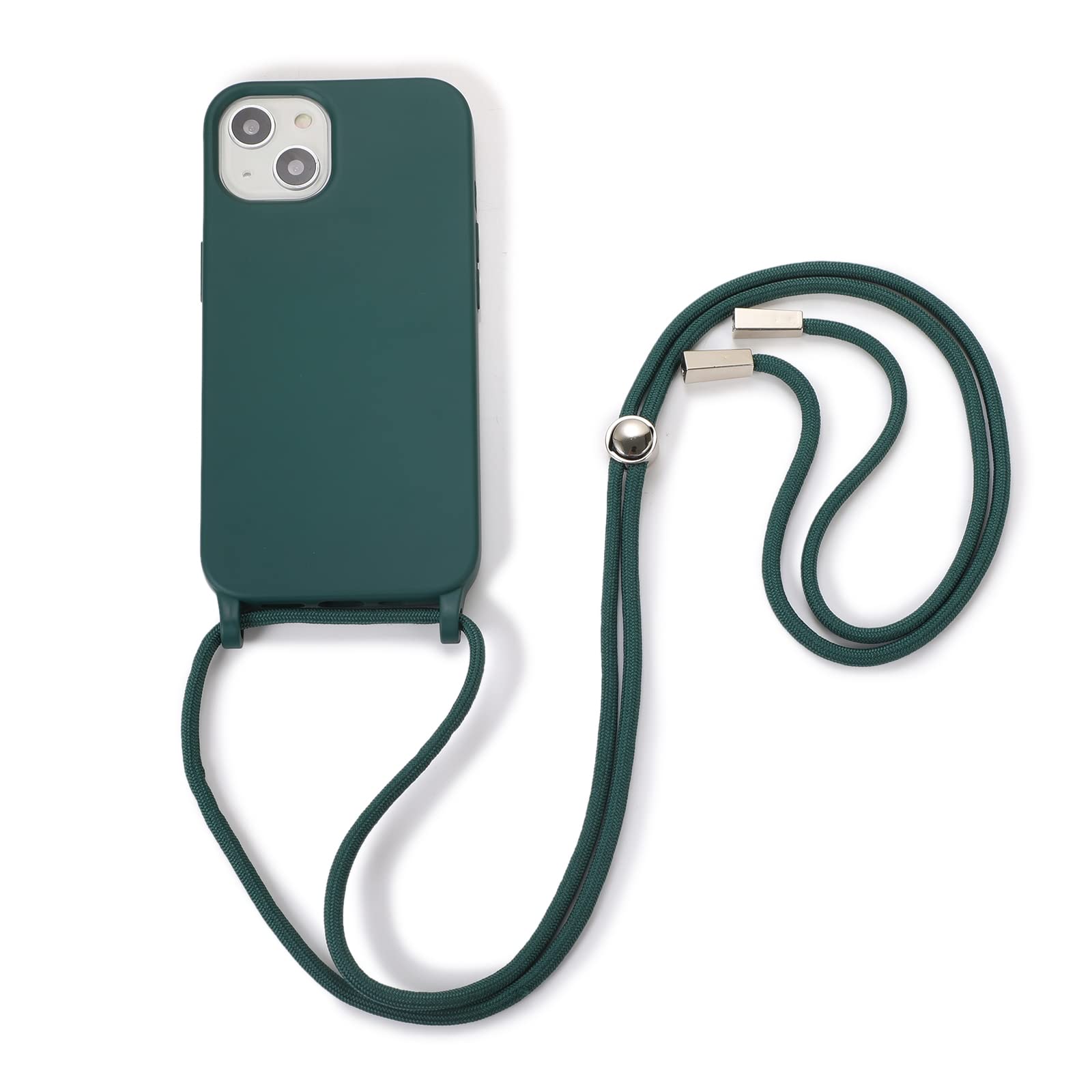 Elastic Silicone Crossbody Lanyard Phone Case for iPhone 13 - Hands-Free Protection for Running, Travel & Outdoor Activities