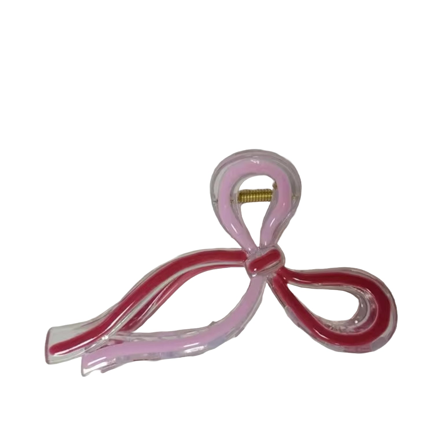 Kennie Rylie Two Tone Bow Claw Hair Clip - Red and Pink Hair Accessories for Women & Girls | Perfect for Parties, Weddings & Everyday Styling