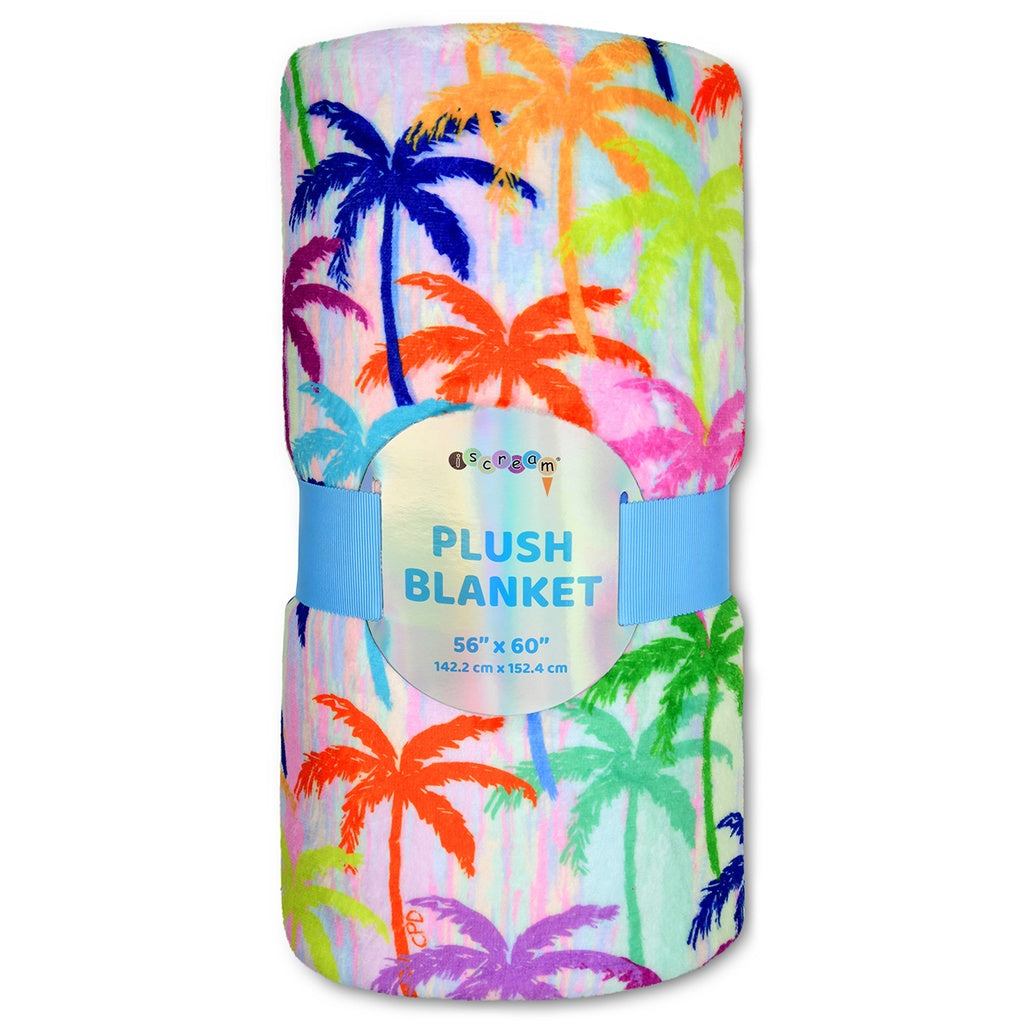 Cozy Corey Paige Palm Trees Plush Blanket - Soft Flannel Throw for Bed, Couch & Travel - Tropical Beach Themed Gift for Women & Teens