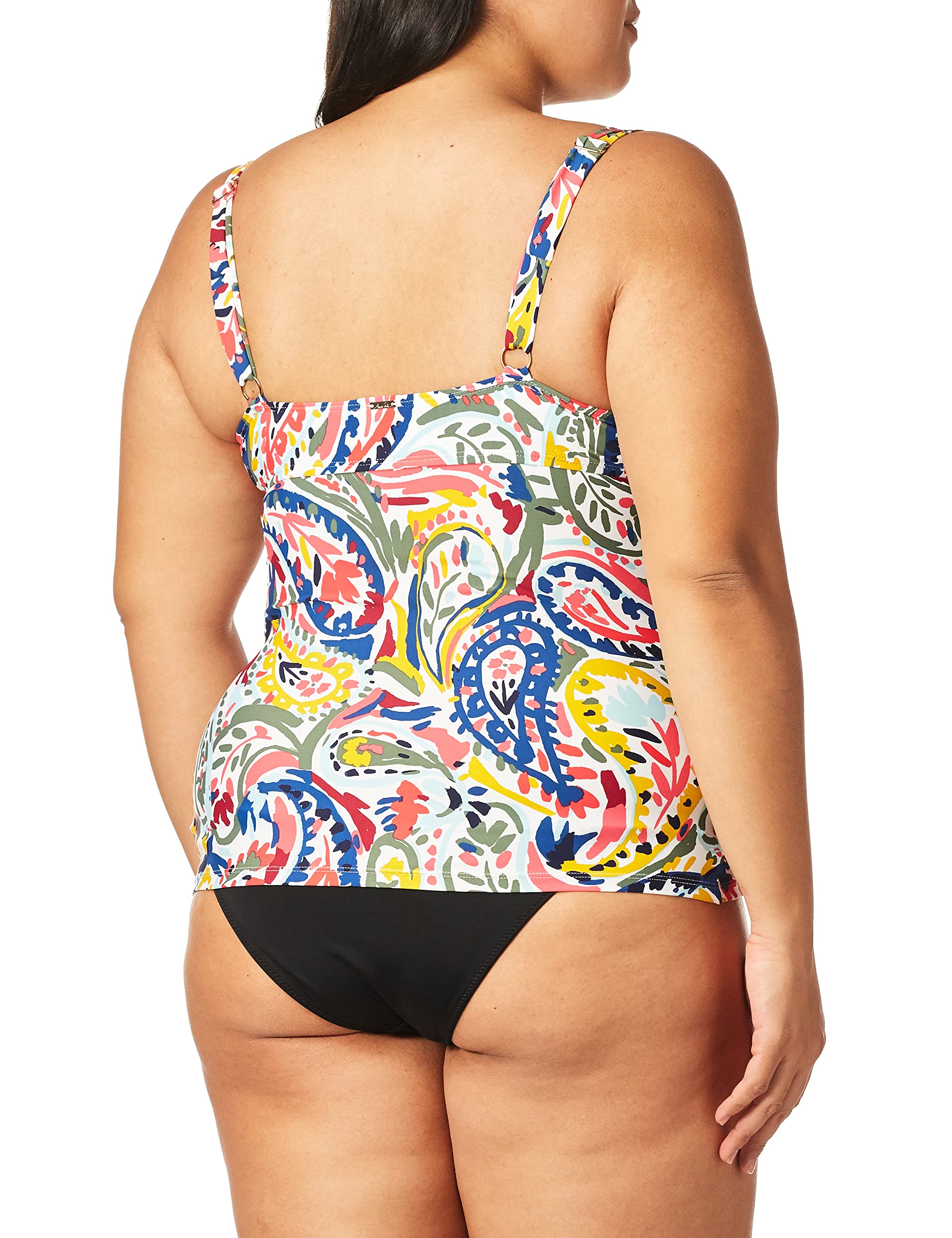 Anne Cole Plus Size Twist Front Underwire Tankini Swim Top - Supportive & Stylish Swimwear for Women, Perfect for Beach Vacations & Poolside Relaxation