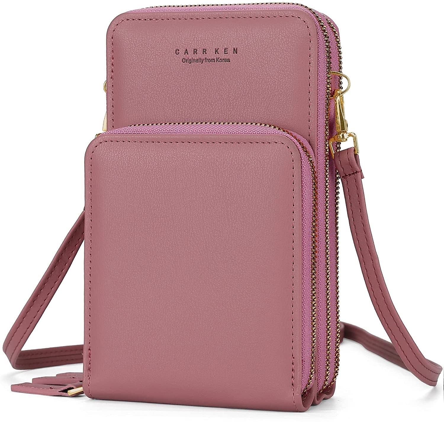 Women's Small PU Leather Crossbody Phone Bag - Stylish Cellphone Purse Wallet for Everyday Use, Travel & Shopping